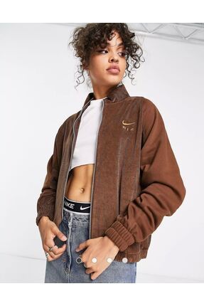 Sportswear Air Cord Fleece Full-Zip Kahverengi Kadın Ceket