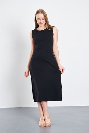 Kadın Sıfır Kol Elbise Astarı %100 Pamuk Penye - Içlik