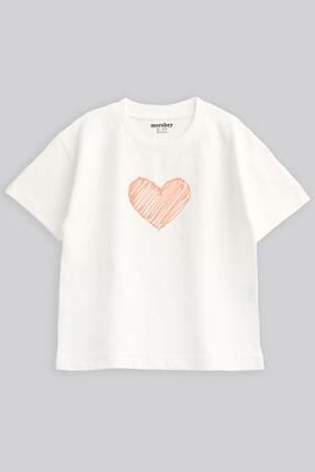 1- 5 Yaş Çocuk Baskılı Tişört Kalp Baskılı Tshirt