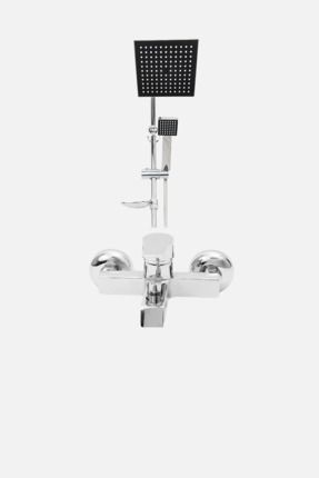 Krom Robot Duş Seti ve Krom Kare Ağır Banyo Bataryası | Garantili | Lüx, Modern Ve Şık