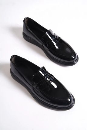 Erkek Rugan Siyah Düz Klasik Ayakkabı