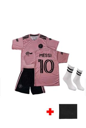 Inter Miami Pembe 2023/24 Yeni Sezon Lionel Messi Özel Forması 4lü Set