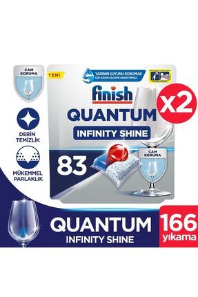 Quantum Infinity Shine 166 Kapsül Bulaşık Makinesi Deterjanı Tableti (83x2)
