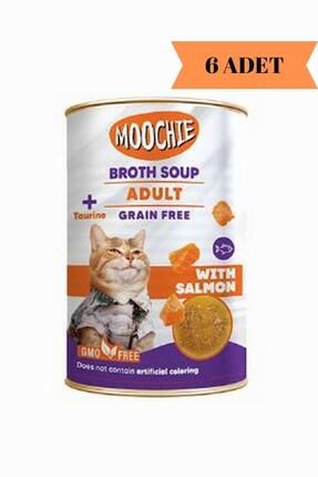 Broths Soup Somonlu Tahılsız Yetişkin Kedi Çorbası 135ml X 6 Adet