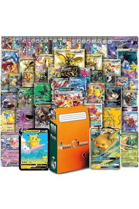 Özel Seri 100 Adet Pokemon Oyun Kartları V, Ex, Gx, Vmax, Vstar 120 Hp Üstü Nadir Güçlü Oyun Kartlar