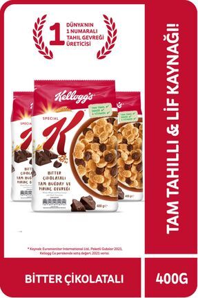 Special K Bitter Çikolatalı Kahvaltılık Tam Buğday Ve Pirinç Gevreği 400 gr X 3 Adet