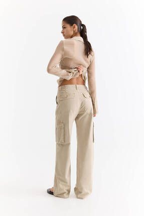 Pull Bear Yuksek bel kargo pantolon Fiyat Yorumlar Trendyol