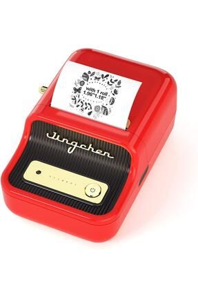 B21S Bluetooth Taşınabilir Termal Etiket Yazıcı - Kırmızı