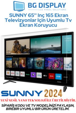 SUNNY 65'' Inç 165 Ekran Televizyonlar Için Uyumlu Tv Ekran Koruyucu