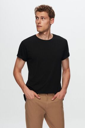 Siyah %100 Pamuklu T-shirt