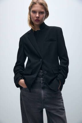 Pull Bear Kapakl cepli kruvaze du meli blazer Fiyat Yorumlar Trendyol