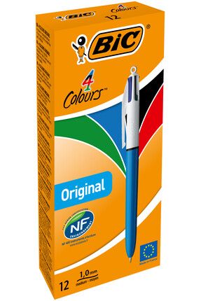 4 Renk Medium Tükenmez Kalem 12'li Kutu Paket