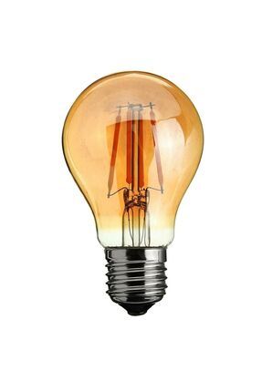 1 Adet Rustik 4w A60 Led Filament Ampul Bal Cam E27 Gün Işığı Dekoratif Vintage Aydınlatma