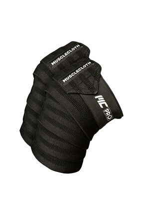 Pro Knee Wraps Diz Bandajı 2'li Paket - Cırt Bantlı Siyah