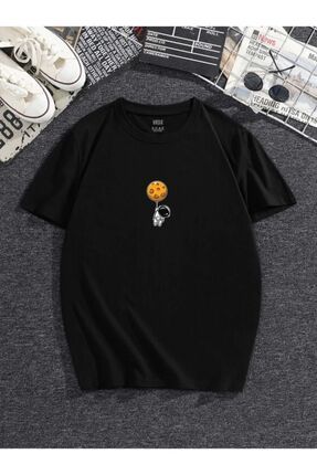 Unisex Mini Astronot Balon Baskılı T-Shirt