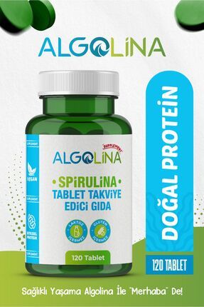 Spirulina 120 Tablet 525 Mg Protein Kaynağı - Takviye Edici Gıda