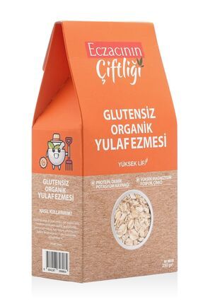 Glutensiz Organik Yulaf Ezmesi 250 gr / Organik Sertifikalı Analizli Vegan Diyete Uygundur Tuzsuz