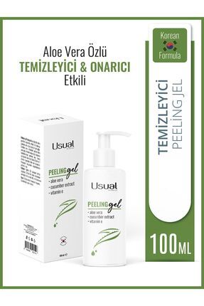 Peeling Jel - Ölü Deri Arındırıcı ve Aydınlatıcı Etkili Aloe Vera & Salatalık Özü & E Vitamini