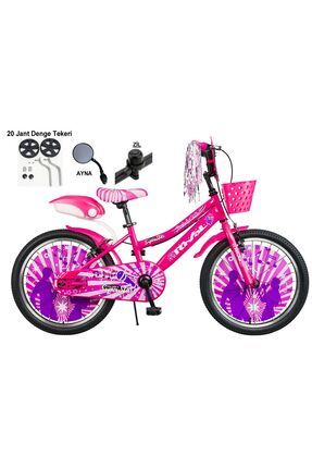 Süper Star 20 Jant Bisiklet-bisiklet-7-10 Yaş Çocuk Bisikleti- Ayna-zil-yan Teker Pembe