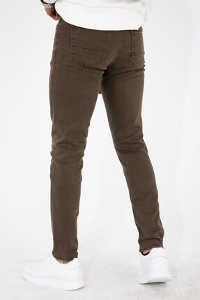 HLT JEANS Erkek Camel Haki Slim Fit Dar Kesim Esnek Likral Denim Jeans Kot Pantolon Hlthe001970 Fiyat Yorumlar Trendyol