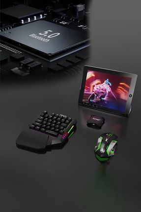 Led Işıklı Klavye Ve Mouse Bulunan Şık Tasarımlı Taşınabilir Jchf-68 Pubg Oyuncu Seti Gamer Seti