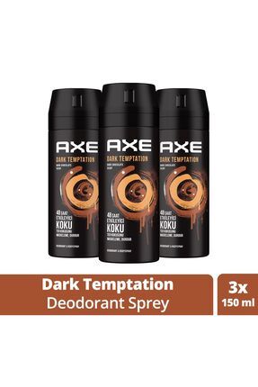 Erkek Deodorant & Bodyspray Dark Temptation 48 Saat Etkileyici Koku Vücut Spreyi 150 ml X3 Adet