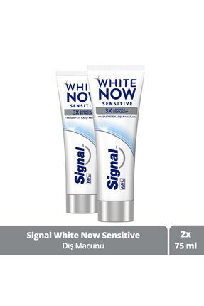 White Now Sensitive Hassas Dişler Için Beyazlatıcı Diş Macunu 75ml X2