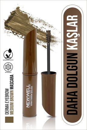 Derma Eyebrow Mascara Medium Brown Kaş Maskarası Orta Kahve