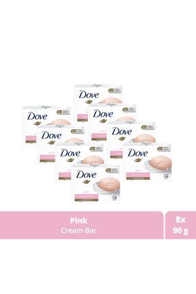 Beauty Cream Bar Katı Güzellik Sabunu Pink Nemlendirici Etkili 90 G X8 Adet