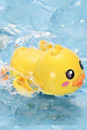 Kurmalı Ördek Yavrusu Bebek Banyo Oyuncağı Banyo Küvet Havuz Deniz De Yüzen Oyuncak