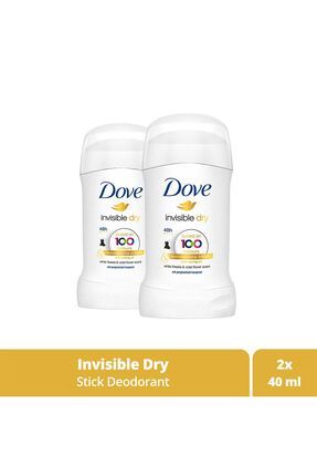 Kadın Stick Deodorant Invisible Dry 1/4 Nemlendirici Krem Etkili 40 ml X2