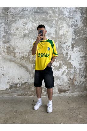 Brezilya Forma T-Shirt - Sarı-Yeşil