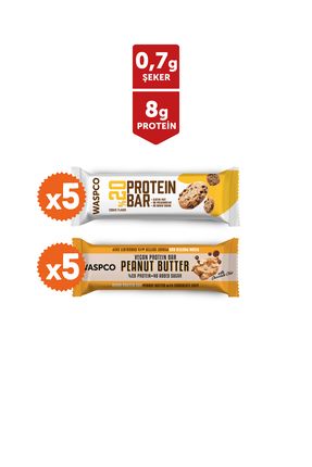 Protein Bar Best Seller Paket Kurabiye ve Fıstık Ezmeli (10 adet)