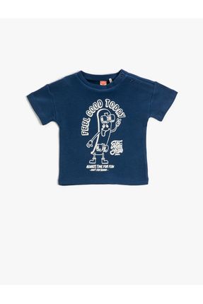 Erkek Bebek Mavi T-Shirt 3SMB10235TK