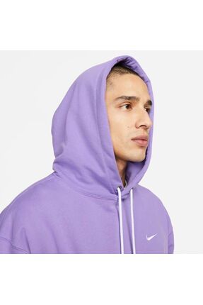 Nike Solo Swoosh French Terry Pullover Hoodie Lila Erkek Sweatshirt Fiyat Yorumlar Trendyol