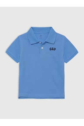 Erkek Bebek Mavi Gap Logo Polo Yaka T-shirt
