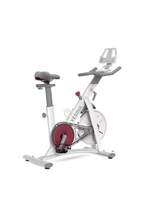 Beyaz Smart Spin Bike Kondisyon Bisikleti Yesoul S3