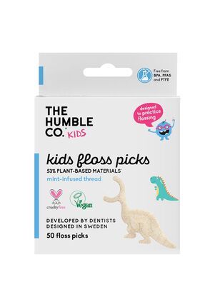 The Humble Co - Kürdanlı Diş Ipi 50 Adet Çocuklar Için Dinazor Figürlü