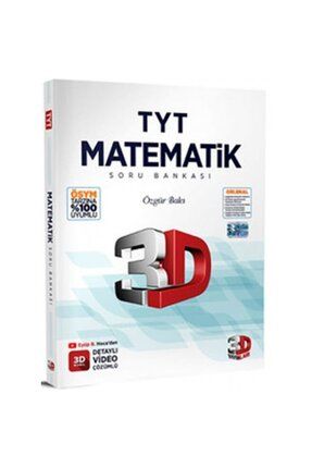 2025 TYT Matematik 3D Soru Bankası 3D Süper Fiyat Ayraç Hediyeli