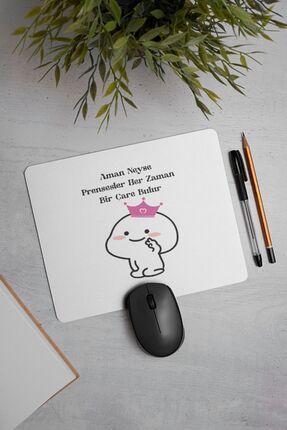 Mood Temalı Prensesler Çare Bulur Baskılı Mouse Pad 21x17 cm