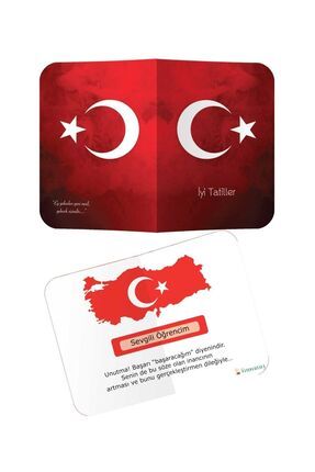 Türk Bayraklı Karne Kabı Kılıfı (1 Adet)