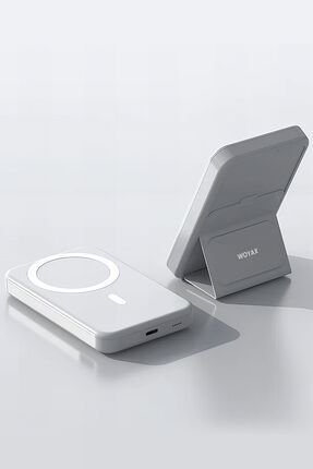 By Deji Magsafe Powerbank 10000mah Standlı Hızlı Taşınabilir Şarj Cihazı - Iphone Ve Android - Beyaz