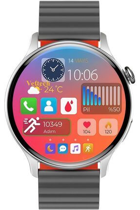 Spor Yuvarlak Kasa Akıllı Saat İOS Android Uyumlu Nfc Destekli Akıllı Saat
