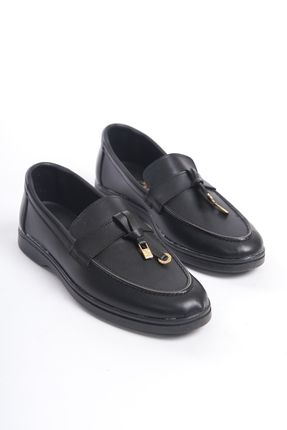 eformoda by emre y lmaz Siyah Cilt Kad n Loafer Ayakkab 218 Fiyat Yorumlar Trendyol