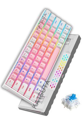Blue Switch Mekanik Oyuncu Klavyesi Gaming Klavye Rainbow Işıklı Mekanik Pembe Klavye 11 Işık Modu