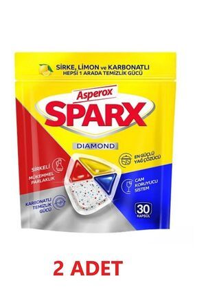 Sparx Bulaşık Makinesi Kapsül 30 Yıkama Yerli Üretim 2 Adet