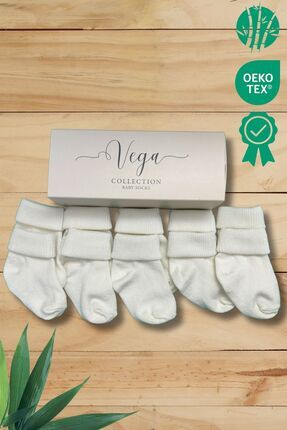 Oeko Tex Sertifikalı 5'li Bambu Yenidoğan Bebek Çorabı