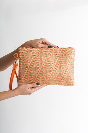 Paris Hasır Kadın Clutch Çanta