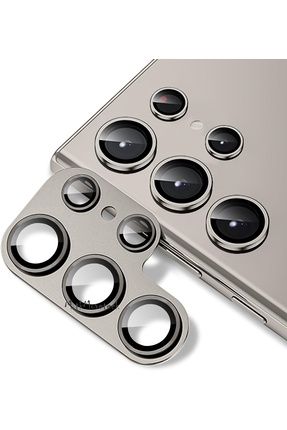 Samsung Galaxy S24 Ultra Uyumlu Kamera Koruma Renkli Lens Koruyucu Temperli Cam Tek Parça Tam Kaplar