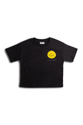 Smile T-Shirt - Siyah Baskılı